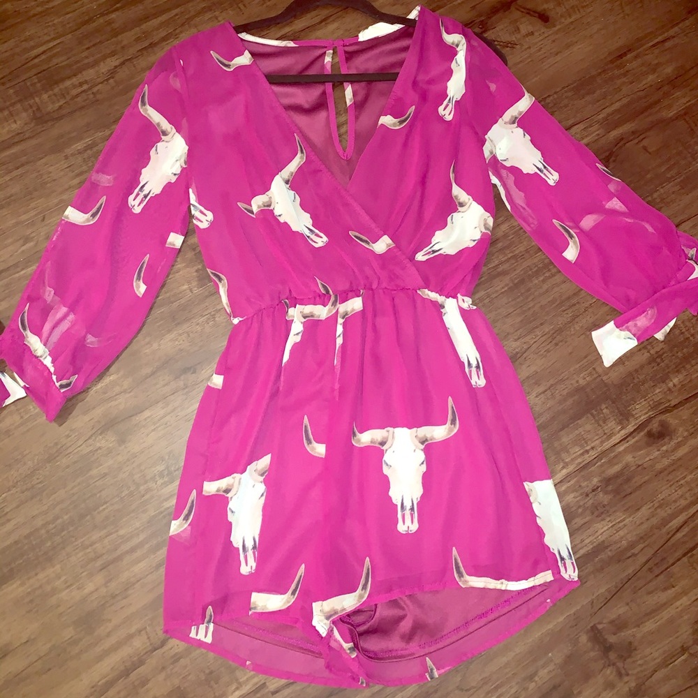 Bull skull romper